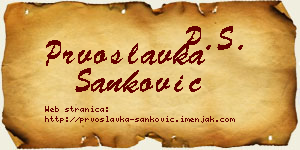 Prvoslavka Sanković vizit kartica